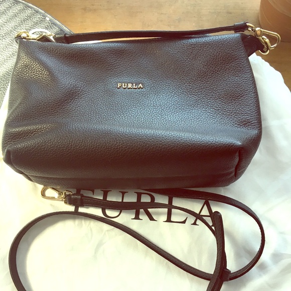 furla black crossbody